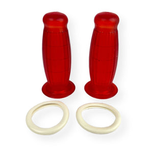 Vespa PX T5 Rally Super Balloon Grip and Lever Cover Bundle - Red