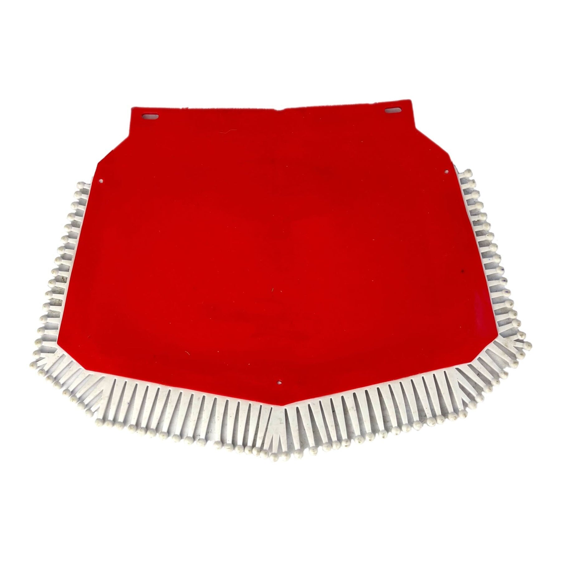 Lambretta Vespa Scooter Red Mudflap With White Tassels