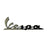 Vespa GTS Super Sport Sprint S Legshield Stick On Badge 9.9cm x 3.2cm - Black
