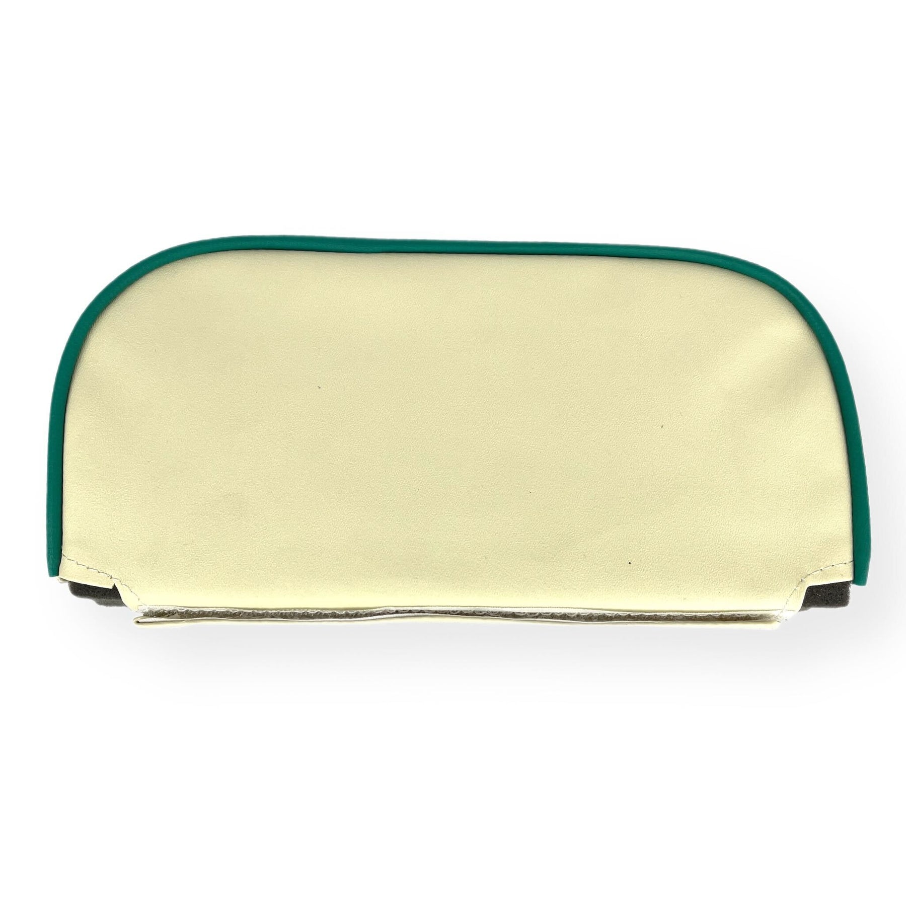 Vespa Lambretta Cuppini Carrier Backrest - Replacement Pad - Cream With Forest Green Piping