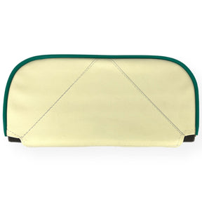 Vespa Lambretta Cuppini Carrier Backrest - Replacement Pad - Cream With Forest Green Piping