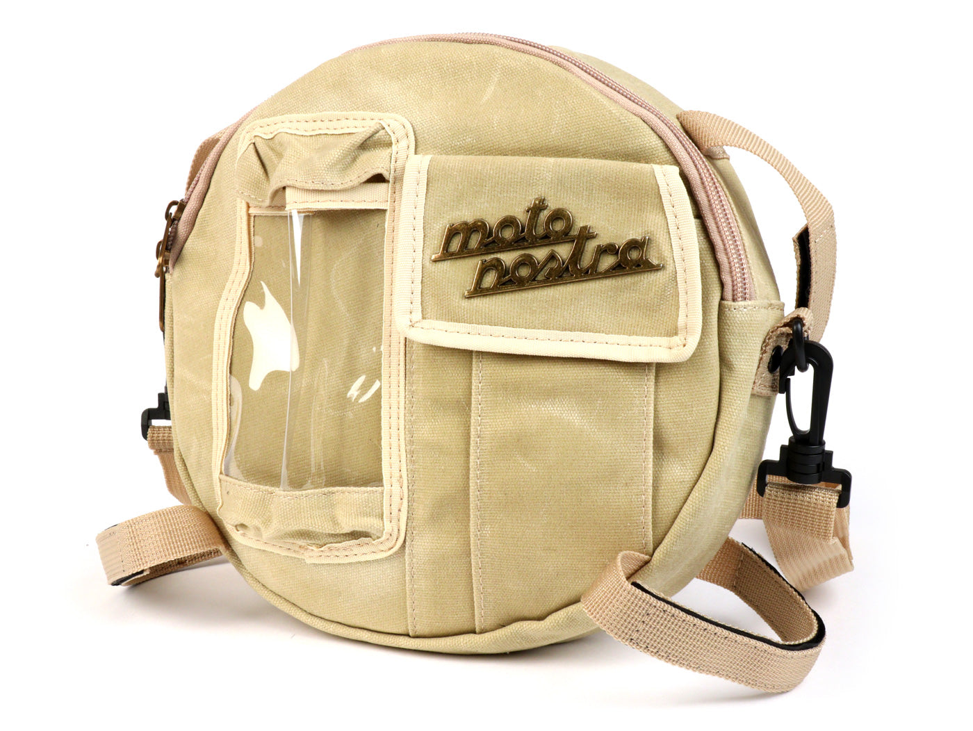 Vespa Lambretta Moto Nostra 10" Spare Wheel Holder Bag - Beige