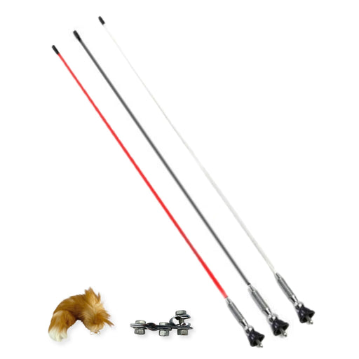 Vespa Lambretta Royal Alloy Scomadi Fox Tail, Whippy Aerial and Clamp Bundle