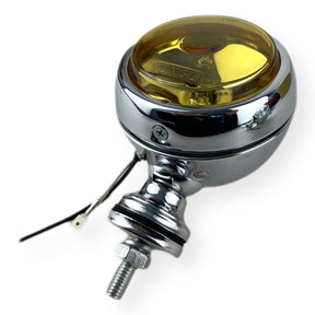 Vespa Lambretta Scooter Chrome Spotlight Spot Light - Yellow Lens 77mm