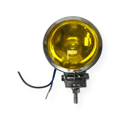 Vespa Lambretta Scooter Lamp Spot Light 9cm Hunter Style Chrome - Yellow Lens