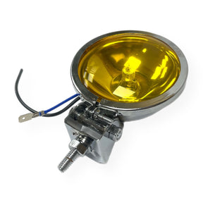 Vespa Lambretta Scooter Lamp Spot Light 9cm Hunter Style Chrome - Yellow Lens