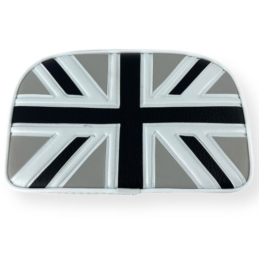 Vespa Lambretta Scooter Silver Union Jack Backrest Pad for 4 in 1 Stainless Sterling Rear Carrier