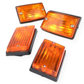 Vespa PK50 S PK80 S PK125 S Front & Rear Indicator Unit Set - Amber - Italian