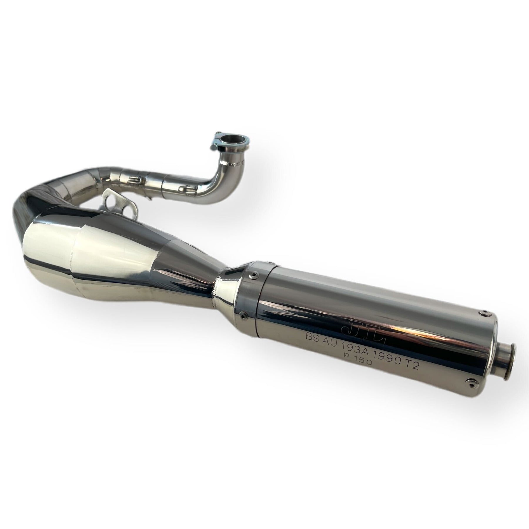 Vespa PX125 150 166 Jim Lomas JL Style Expansion Exhaust - Stainless Steel