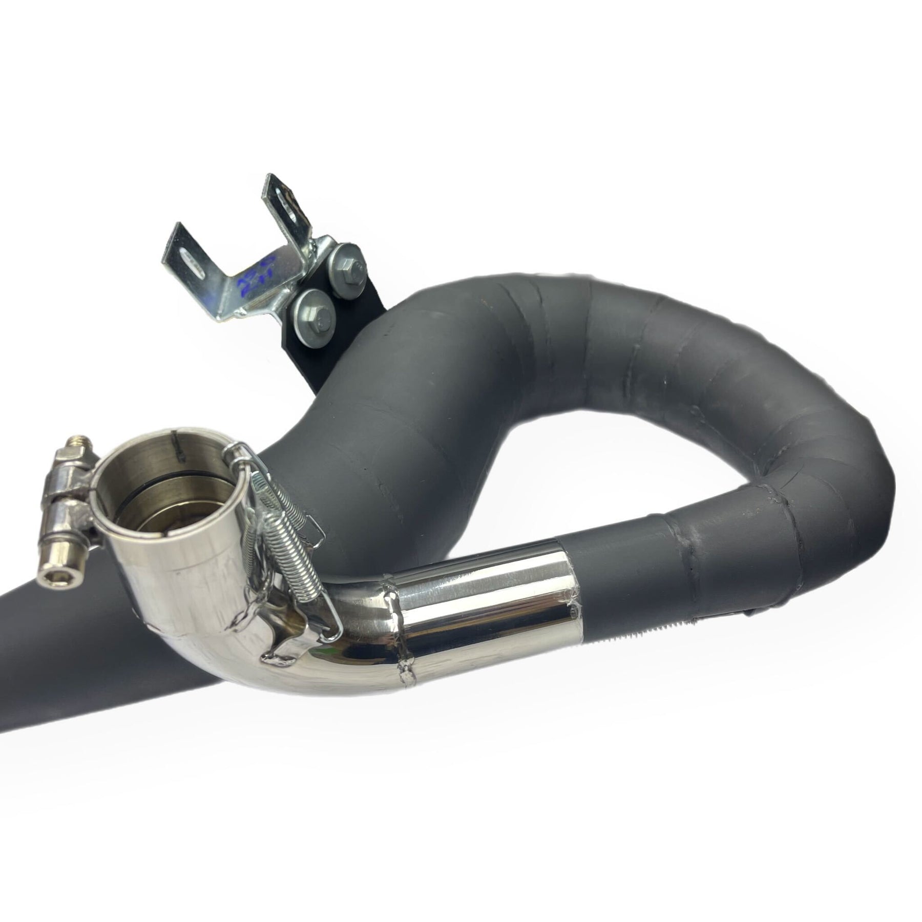 Vespa PX125 P125X LML  Sterling Expansion Performance Exhaust - Right Hand - Black with Stainless End Can