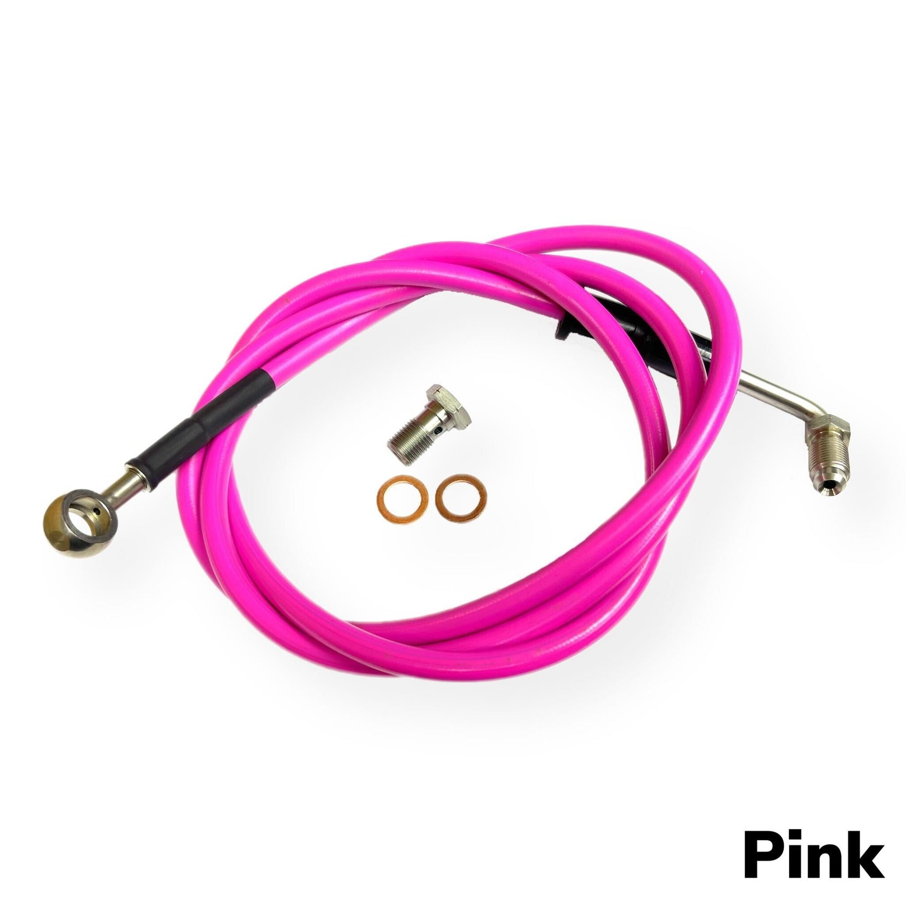 Vespa PX Disc LML HEL Stainless Hydraulic Front Brake Hose - Extended Version - 14 Colour Options