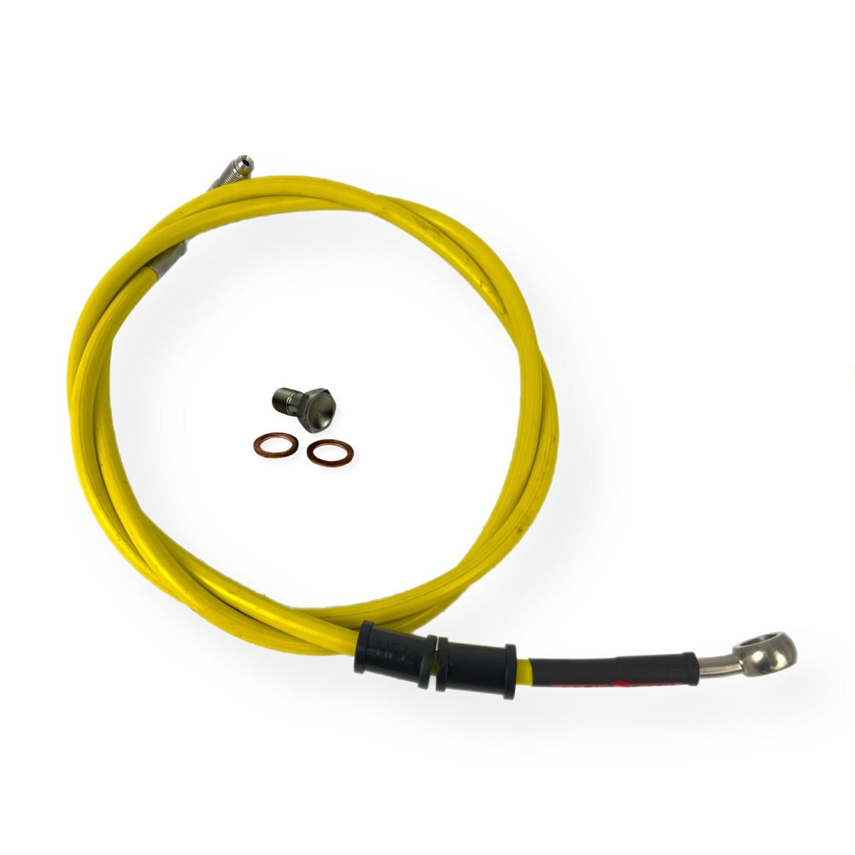 Vespa PX Disc LML HEL Stainless Hydraulic Front Brake Hose - Yellow