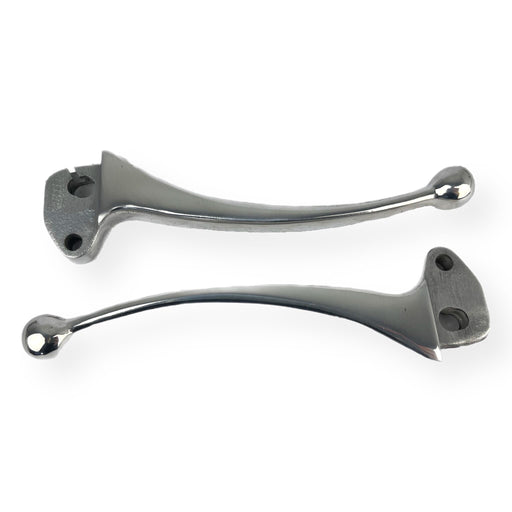 Vespa PX EFL PE T5 Large Ball End Handle Bar Levers Pair - Polished Alloy
