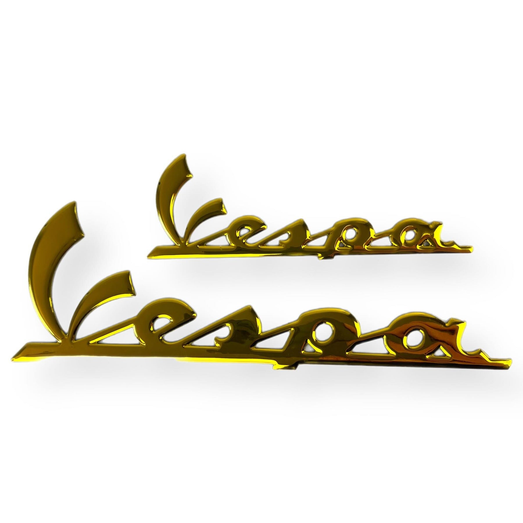 Vespa PX GTS GT LX GS PK 50-300cc Legshield & Side Panel Badge Stick On - Gold