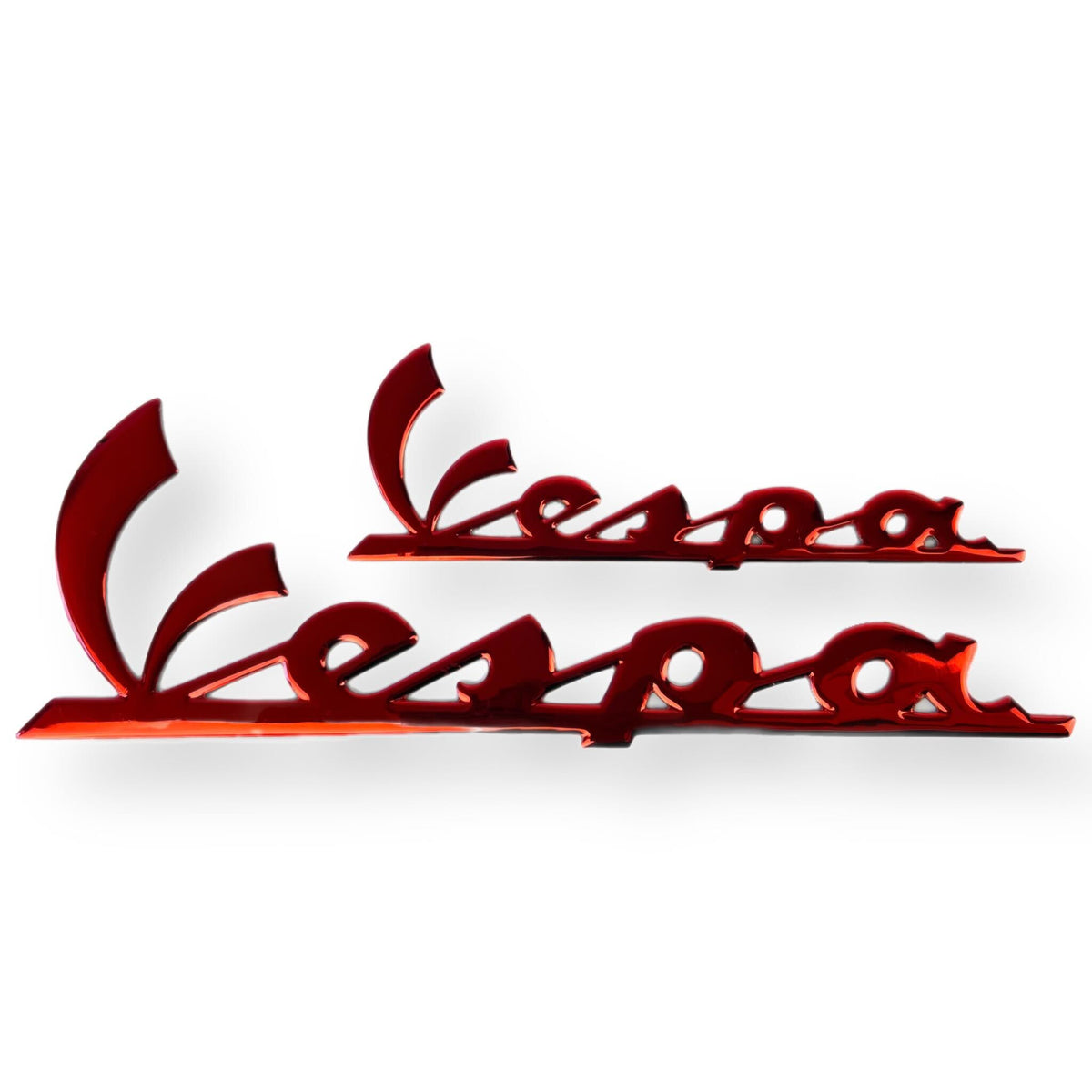 Vespa PX GTS GT LX GS PK 50-300cc Legshield & Side Panel Badge Stick On - Red