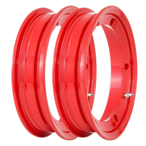 Vespa PX LML T5 V50 Rally Super Sprint SIP Tubeless Wheel Rim 10" x 2.1" - Red - 2 Pack Bundle