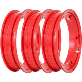 Vespa PX LML T5 V50 Rally Super Sprint SIP Tubeless Wheel Rim 10" x 2.1" - Red - 3 Pack Bundle