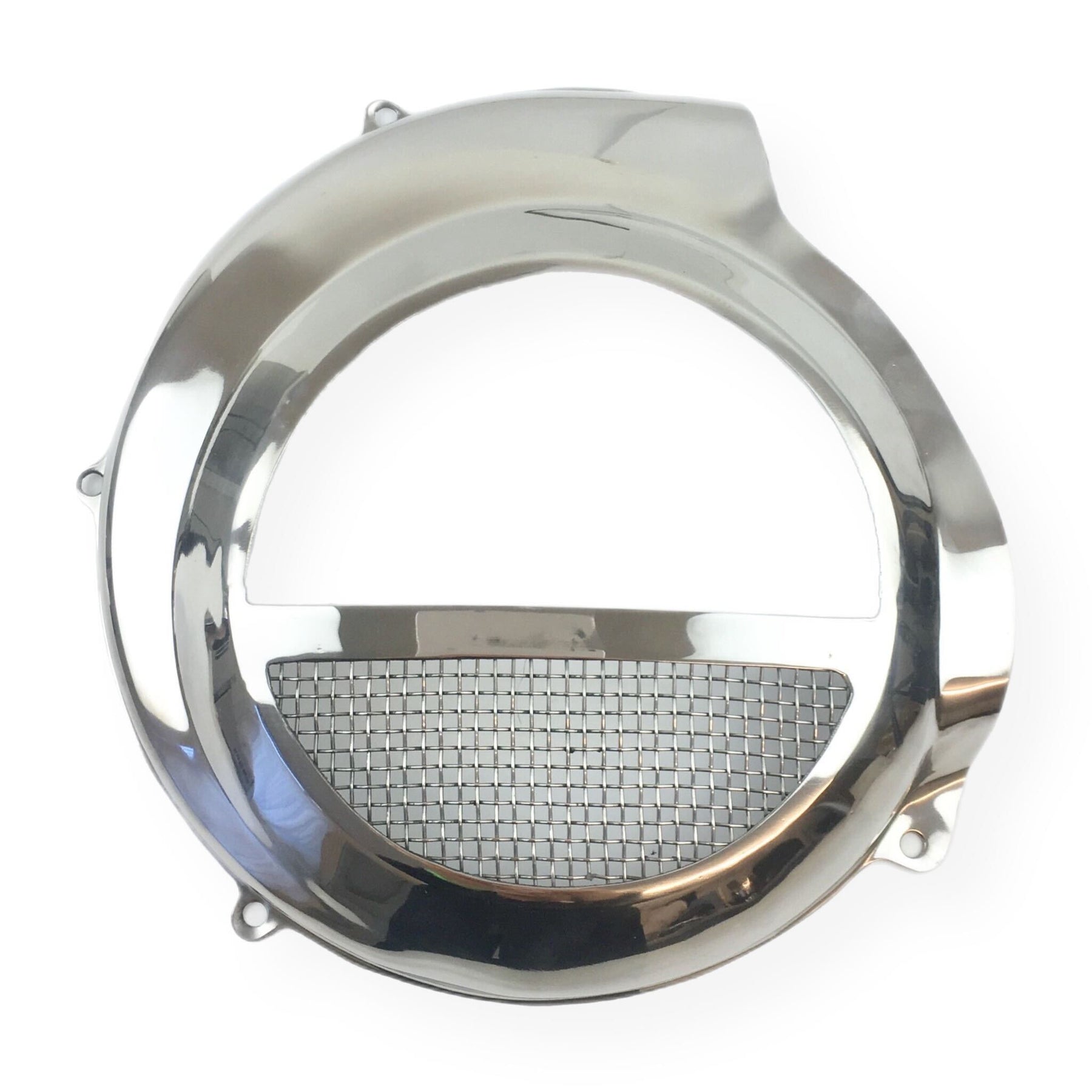 Vespa PX PE EFL Flywheel Cowling With Grill - Polished Stainless Steel