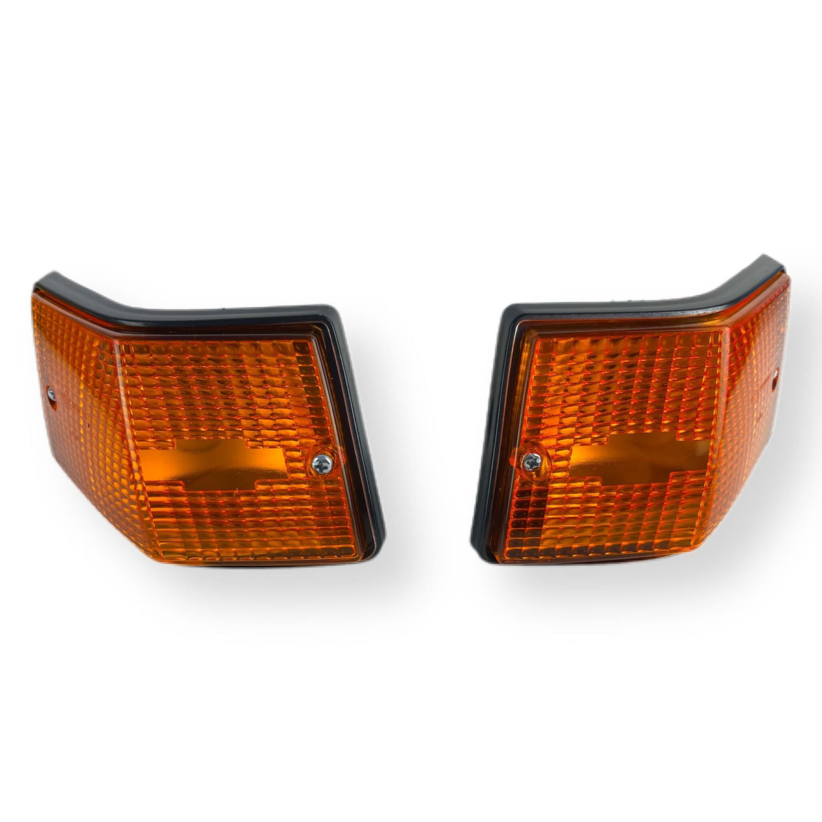 Vespa PX PE T5 Amber Lens Indicator Unit Set with Black Base