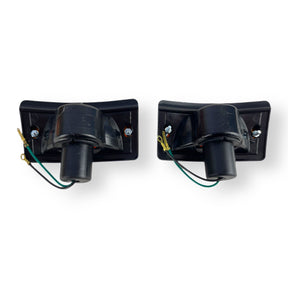 Vespa PX PE T5 Amber Lens Indicator Unit Set with Black Base