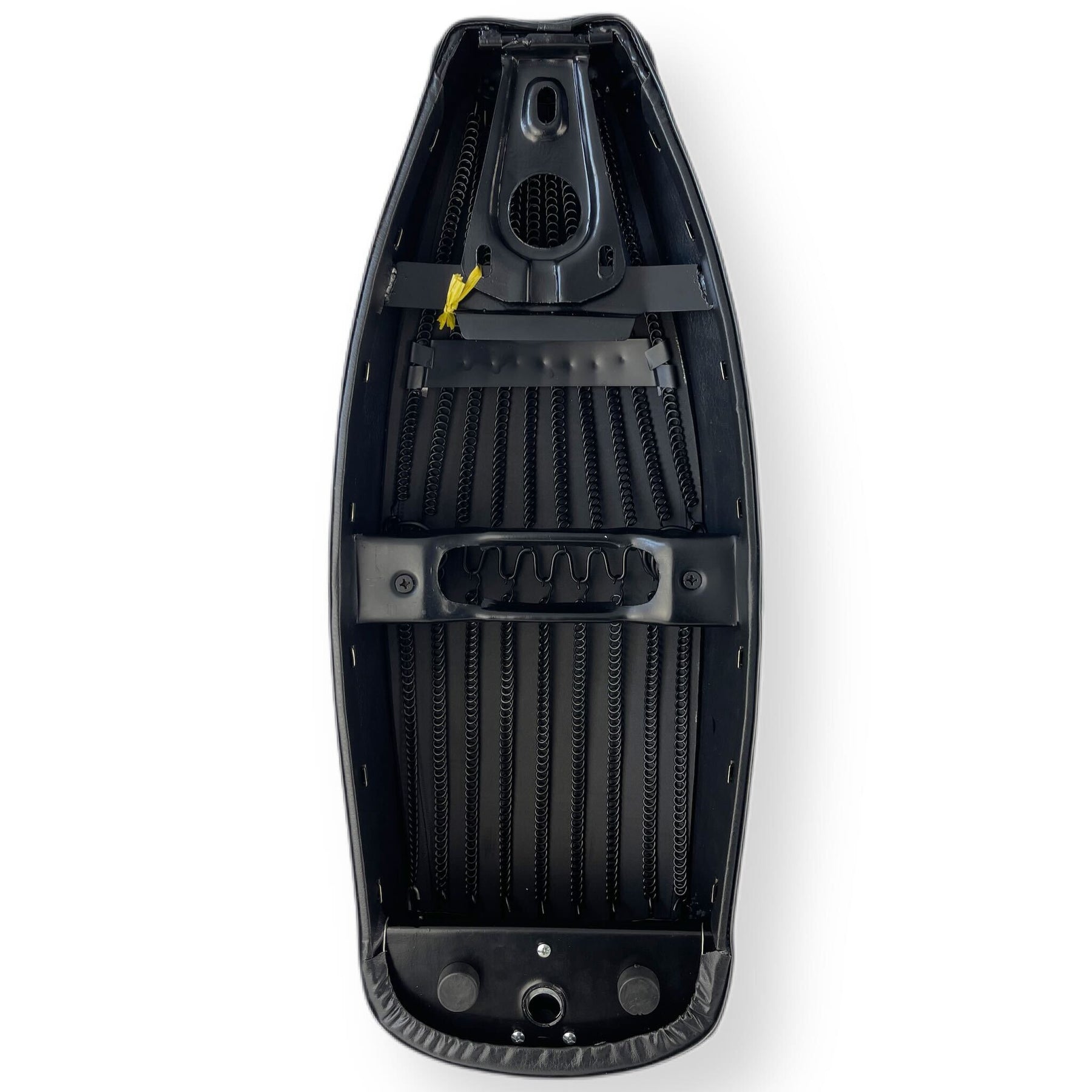Vespa PX PE T5 Classic Standard Dual Bench Seat - Black Piaggio Logo