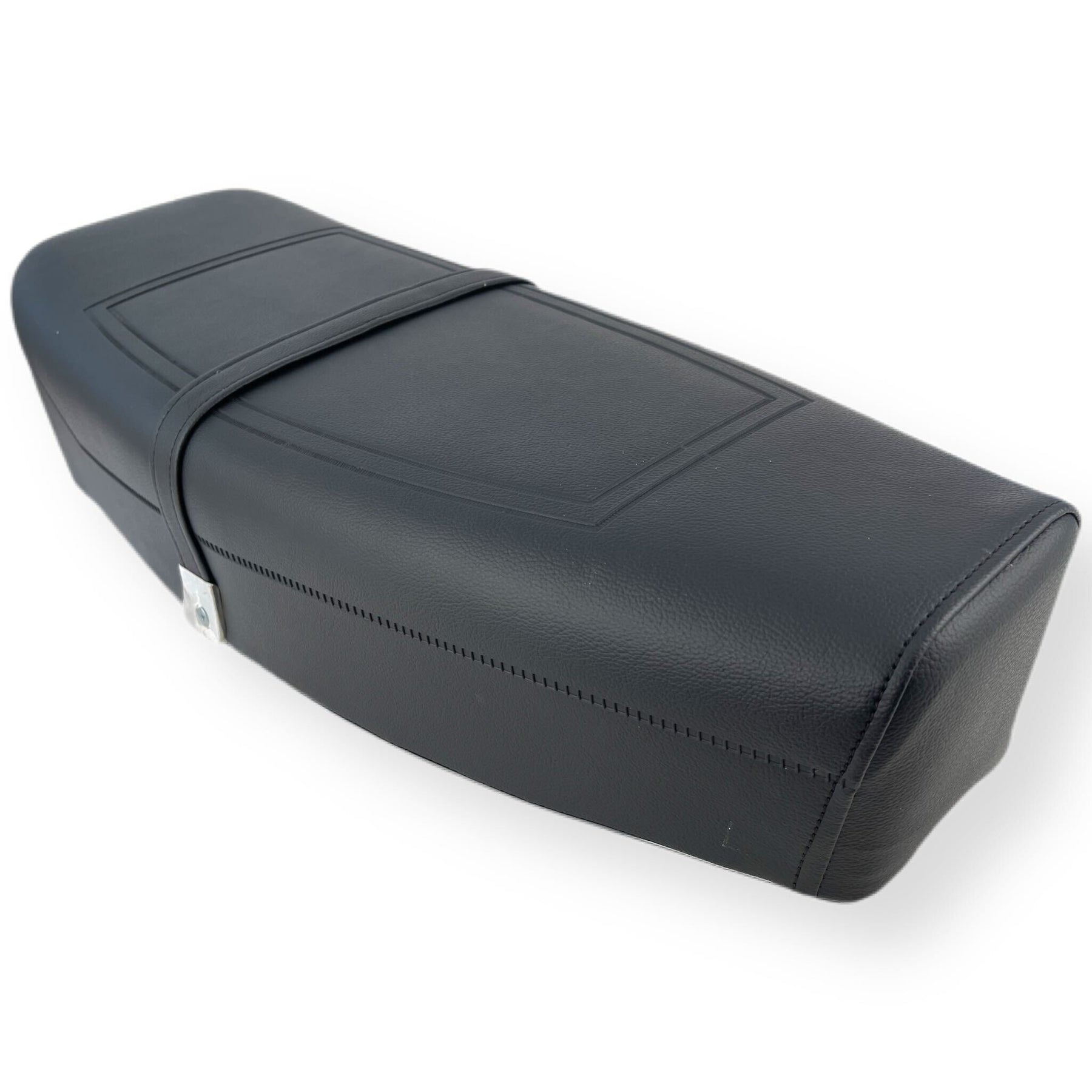 Vespa PX PE T5 Classic Standard Dual Bench Seat and Lock Bundle - Black Piaggio Logo