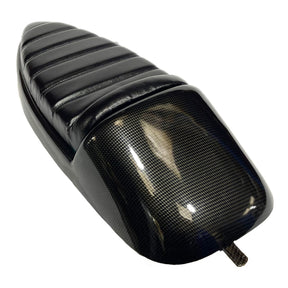 Vespa PX PE T5 Classic Single Race Seat - Carbon Effect Metal Base - Made To Order Custom Colours