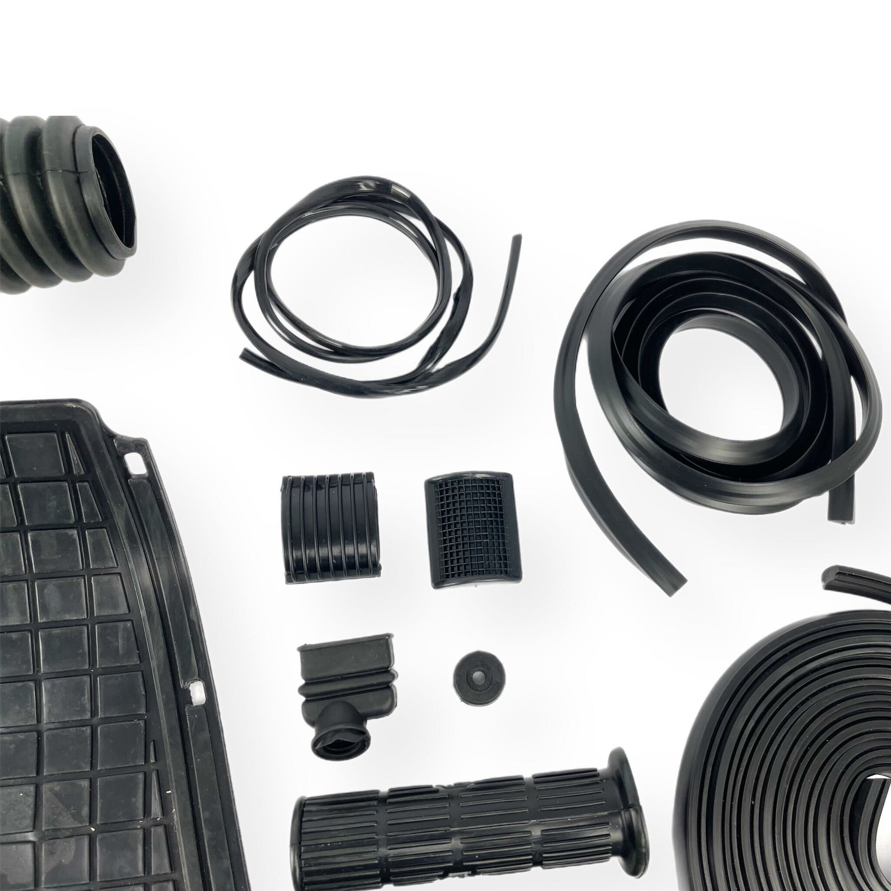 Vespa PX PE T5 Complete Rubber Kit Set Pack - Black