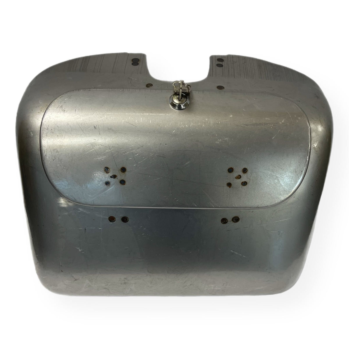 Vespa PX PE T5 GS Style Tool Box and Lid Assembly - Bare Metal