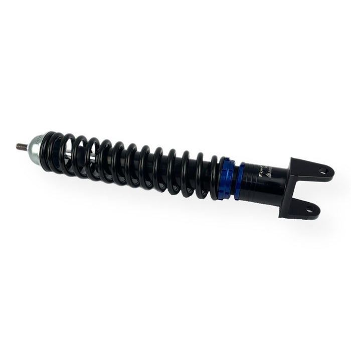 Vespa PX PE T5 LML Sports CNC Billet Fully Adjustable Rear Shock Absorber - Black & Blue