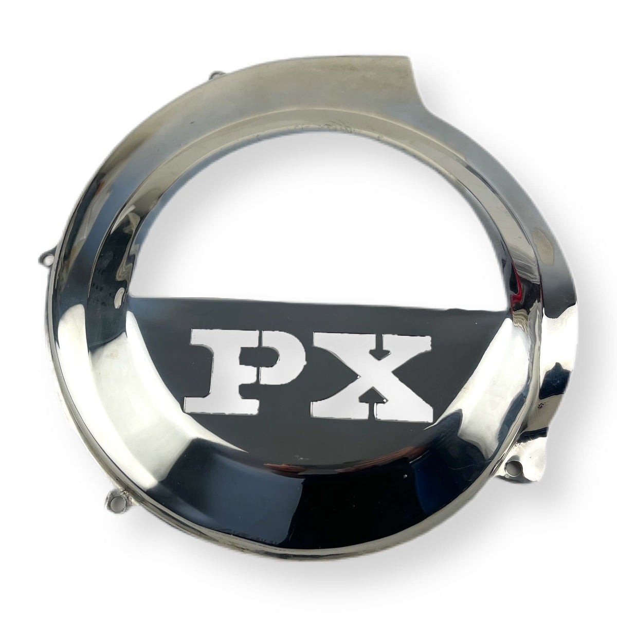 Vespa PX PE EFL Laser Cut Flywheel Cowling - Polished Stainless Steel