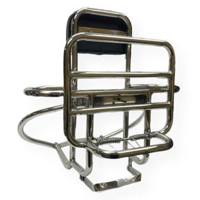 Vespa T5 Mk1 Backrest And Carrier 4 In 1 (Rear) Polished Stainless