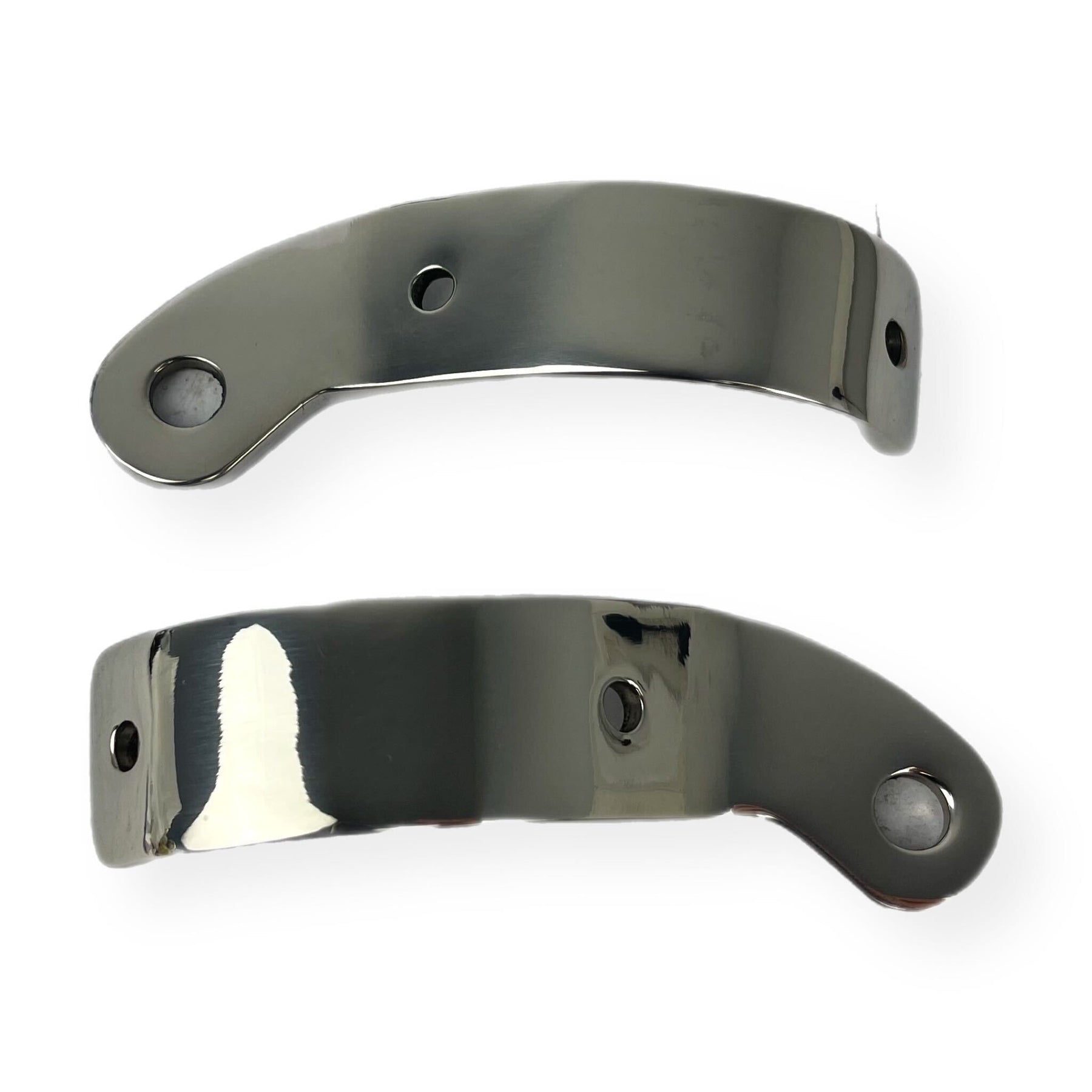 Vespa VBB Old Vespa Under Headset Mirror Brackets - Polished Stainless Steel
