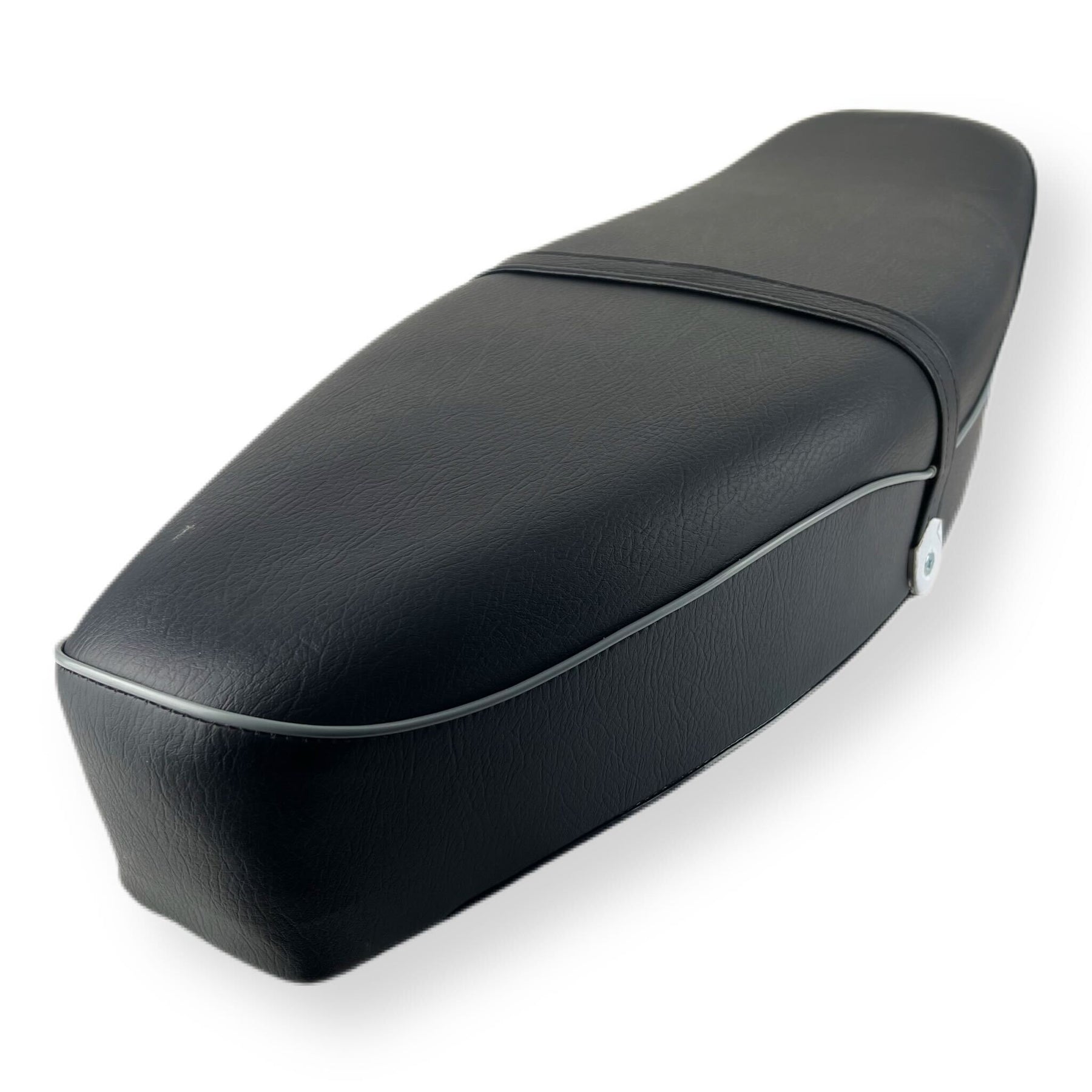 Vespa VBB VBC VLB GS160 Standard Dual Seat - Black with White Piping