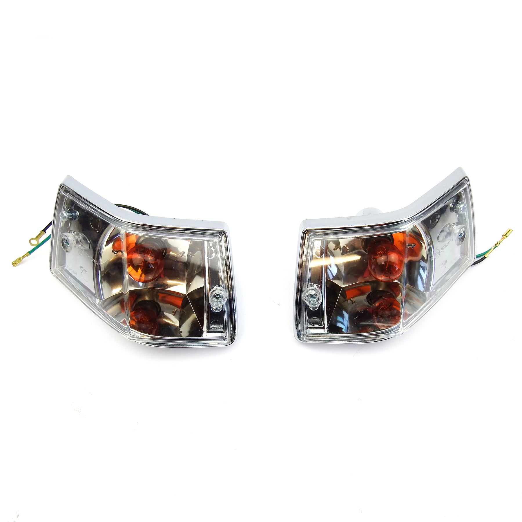 Vespa PX PE T5 LML Lexus Style Indicator Units With Built In LED Running Lights