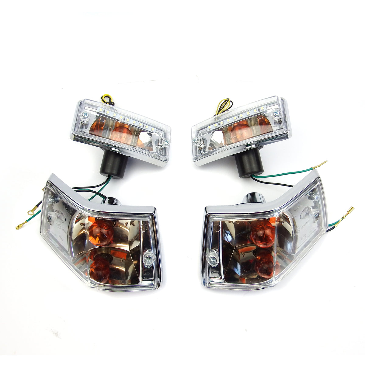 Vespa PX PE T5 LML Lexus Style Indicator Units With Built In LED Running Lights