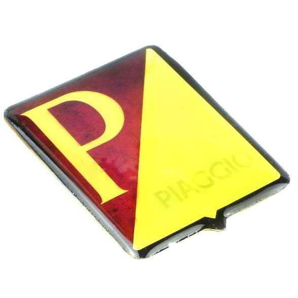 Badge - Horncover - Piaggio Shield - Violet/Lime Green