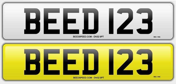 Numberplate - Car - Front And Rear - 20.5x4.4