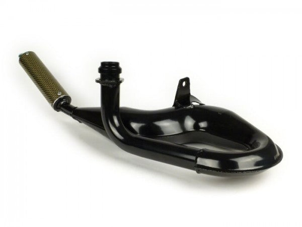Vespa T5 Mk1 Classic Simonini Sports Exhaust - Black with Carbon End Can