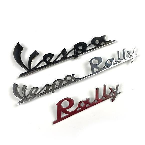 Vespa Rally 180 200 Chrome Badge Set x3