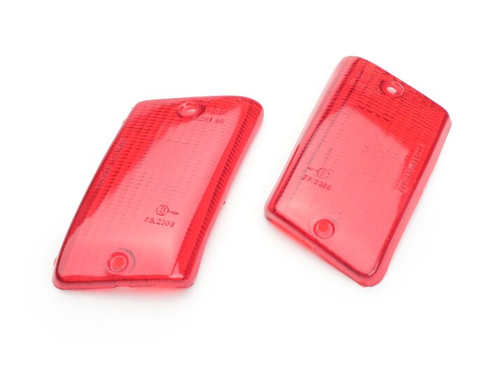 Vespa PK50 PK125 XL XL2 Rush N FL Rear Indicator Lens Set - Red