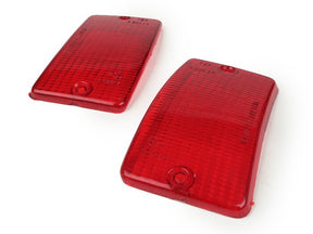 Vespa PK 50 125 XL XL2 Rush N FL Front & Rear Indicator Lens Set Red - Italian