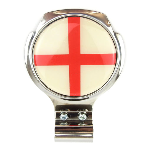 Vespa Lambretta England Flag St George Cross Badge Bar Plaque - Stainless Steel