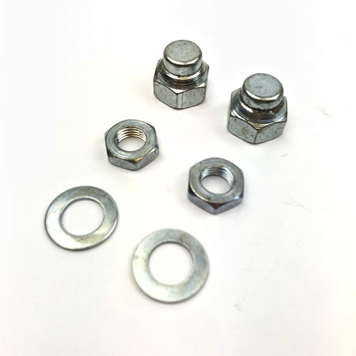 Lambretta - Fork Spindle Dome Nuts - Half Nuts - Location washers Kit Standard