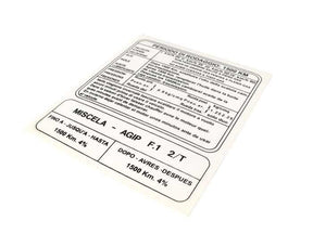 Lambretta Series 2-3 TV SX200 Legshield Running In Sticker Italian 14cm x 12.1cm