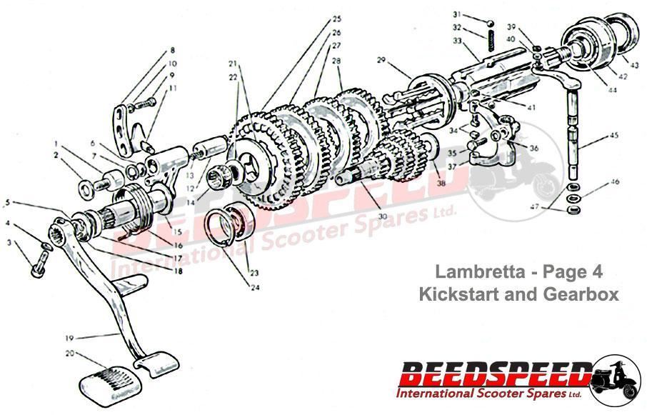 Lambretta - Gear Internal Selector Arm