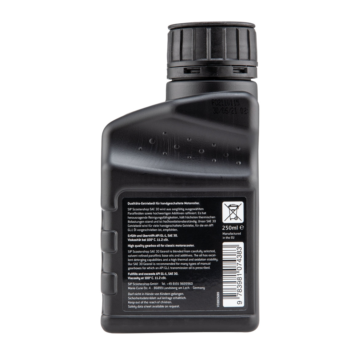 Vespa SAE30 SIP Formula Gearbox Oil 250ml with Filler Tube