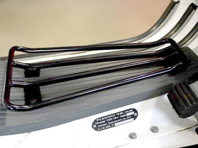Vespa PX T5 LML Moto Nostra Floor Board Rack - Shiny Black