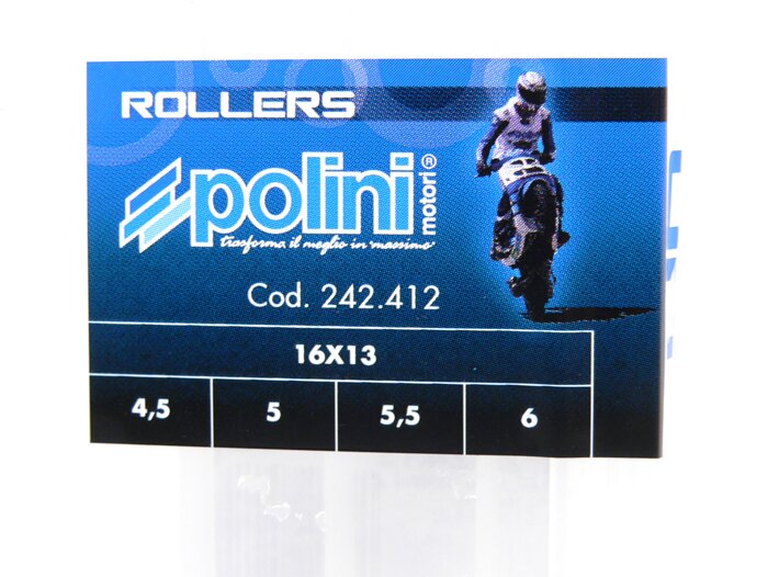 POLINI Premium Variator Roller Set 16x13mm- 4.5-5.0-5.5-6.0g