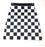 Universal Pressed Type Chequered Mudflap Black & White